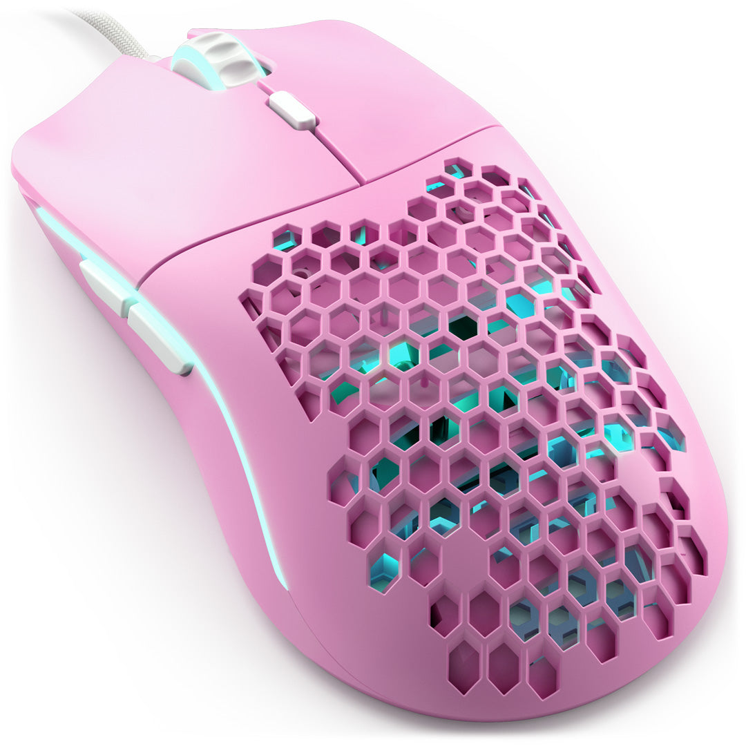 Glorious Model O Wired Honeycomb RGB Gaming Mouse - Matte Pink Special Edition