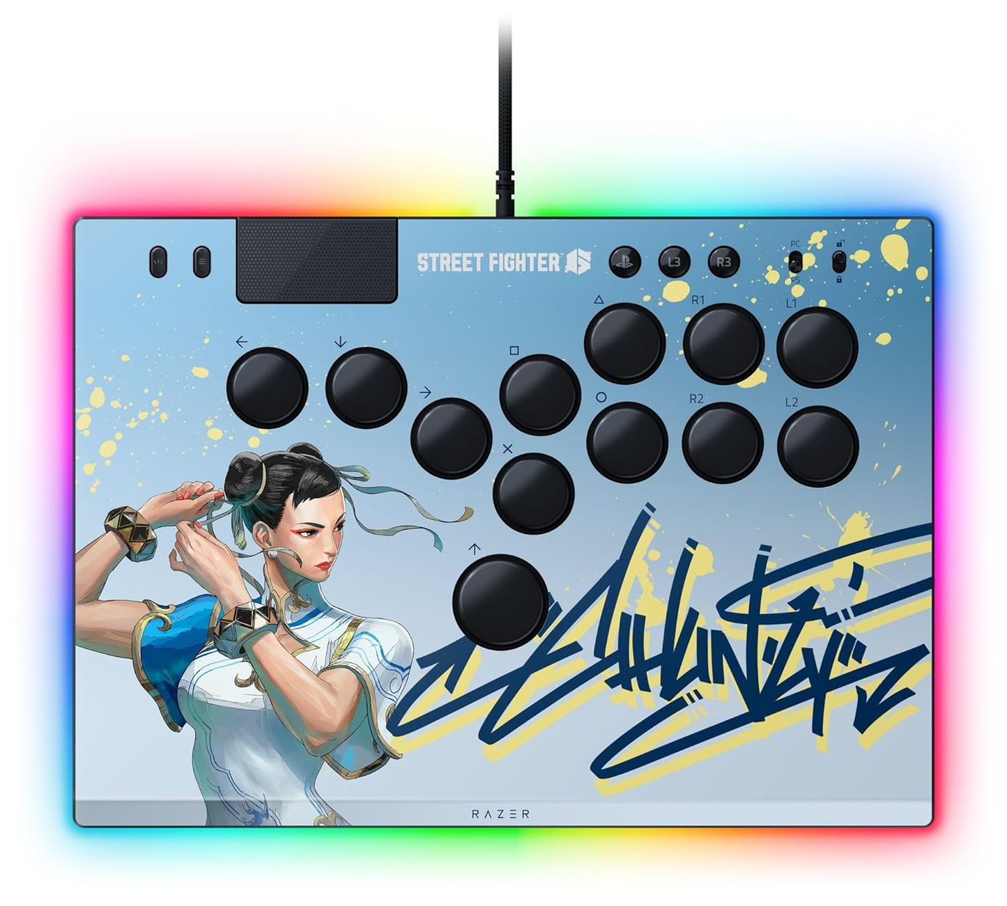 Razer Kitsune All-Button Arcade Controller - Street Fighter 7 Chun-Li Edition