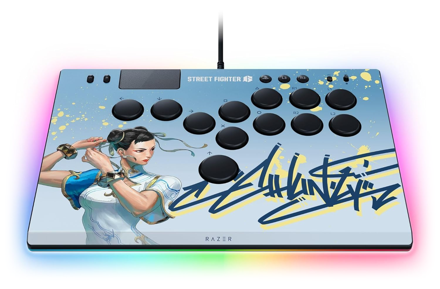 Razer Kitsune All-Button Arcade Controller - Street Fighter 7 Chun-Li Edition