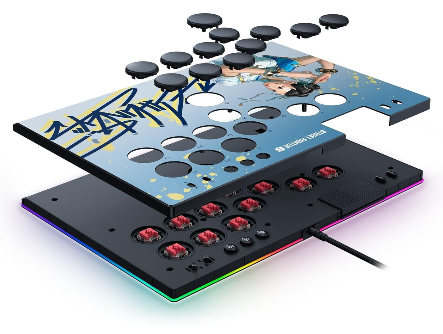 Razer Kitsune All-Button Arcade Controller - Street Fighter 7 Chun-Li Edition