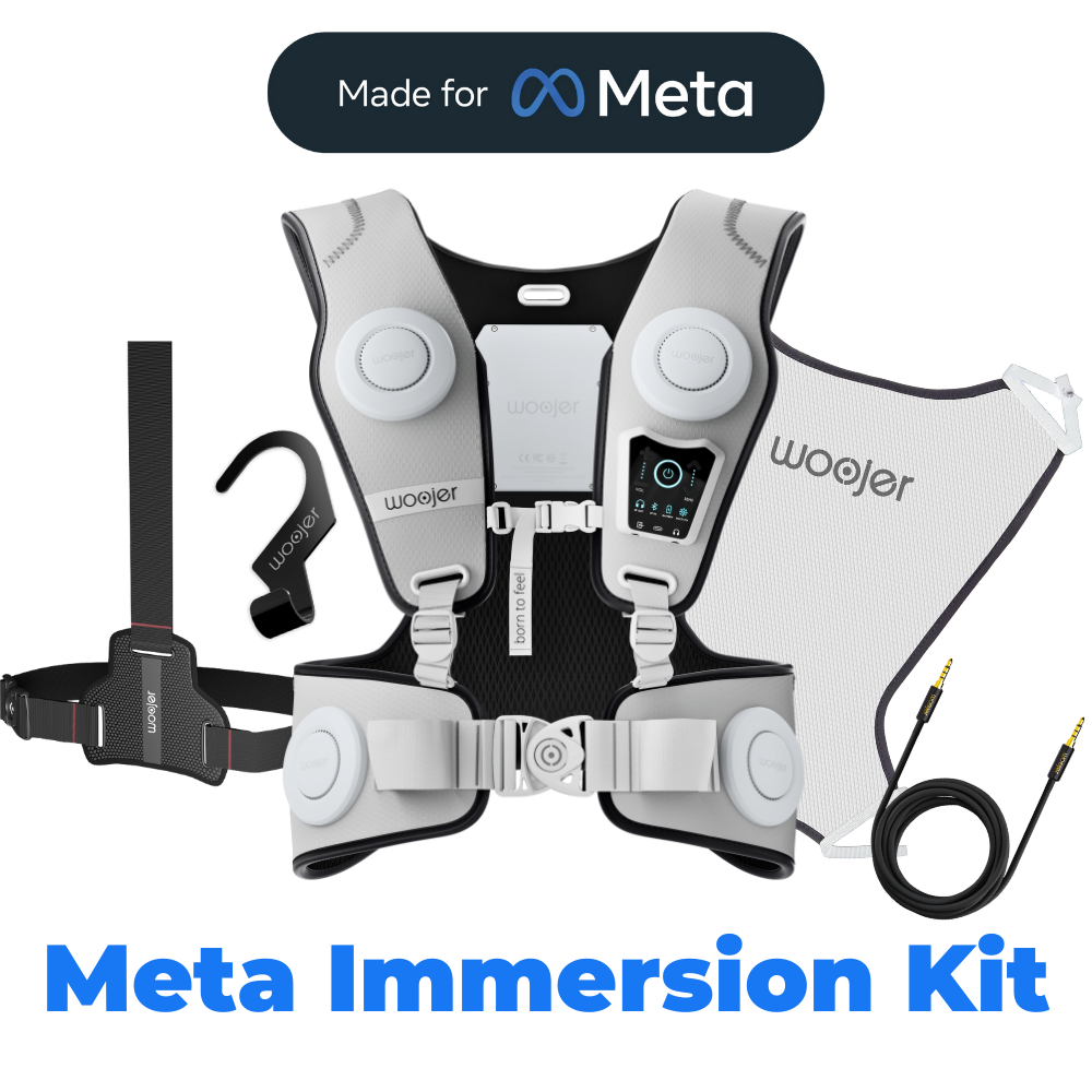 Woojer VEST 3 - Made for Meta Special Gamer Bundle - Wearable Haptic Vest for Immersive VR, Gaming & Music