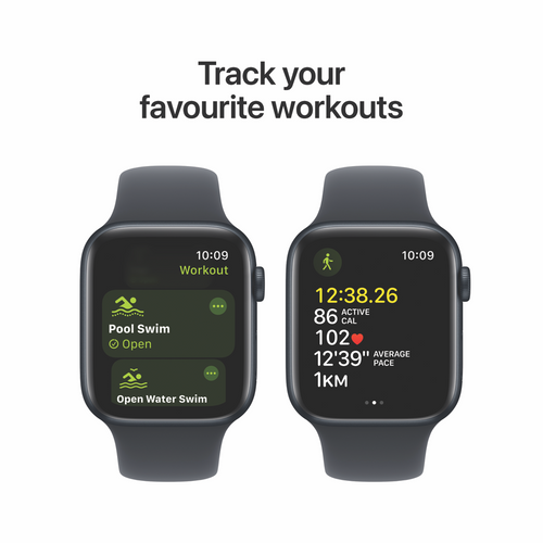 Apple Watch SE (2nd Generation)(44mm) - GPS + Cellular - Aluminium Case - Sport Band (M/L) - Midnight