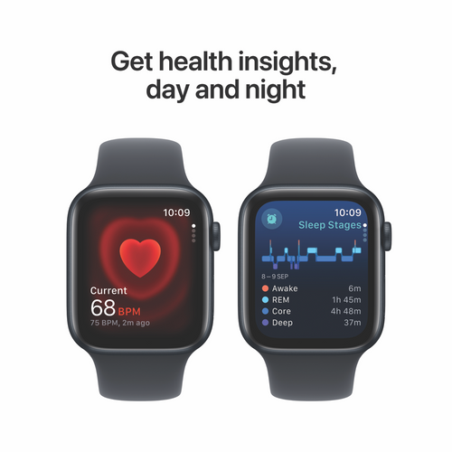 Apple Watch SE (2nd Generation)(44mm) - GPS + Cellular - Aluminium Case - Sport Band (M/L) - Midnight