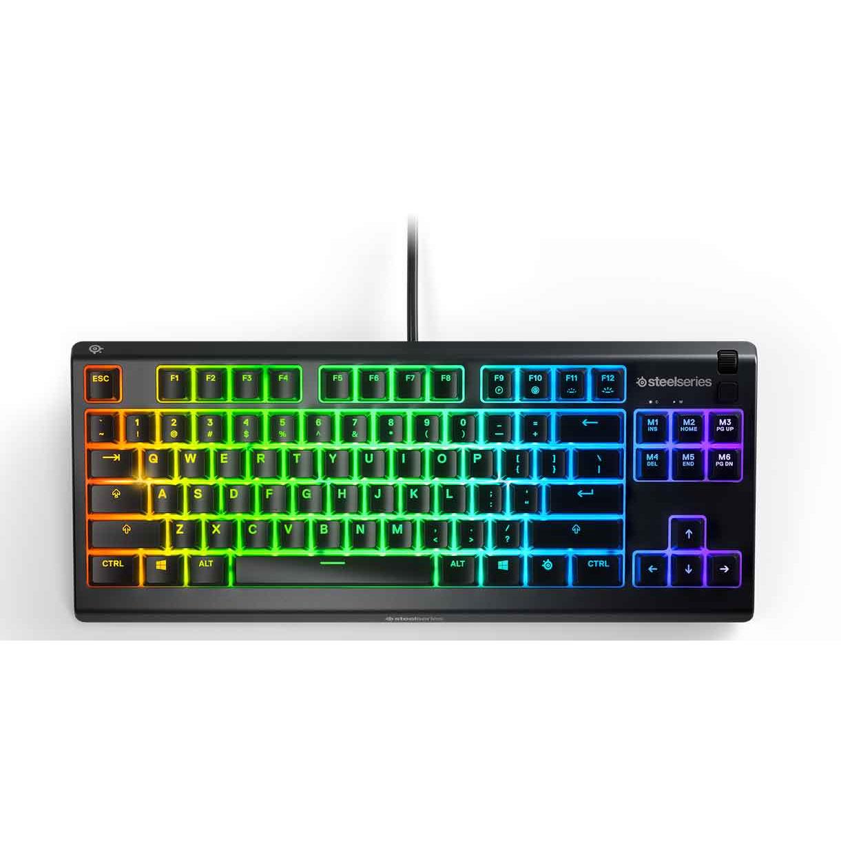 SteelSeries Apex 3 TKL Wired Membrane Whisper Quiet Switch Gaming Keyboard with RGB - Black