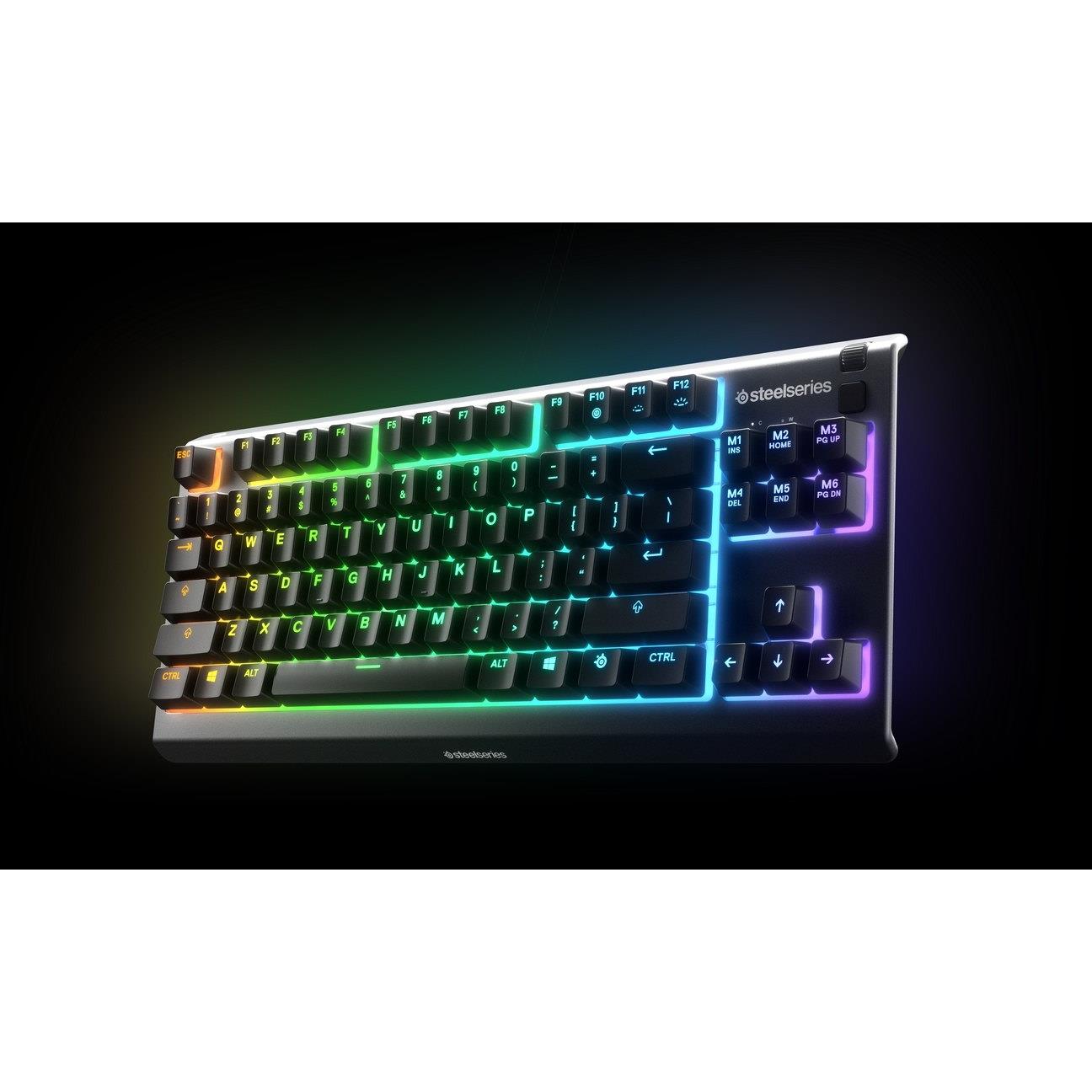 SteelSeries Apex 3 TKL Wired Membrane Whisper Quiet Switch Gaming Keyboard with RGB - Black
