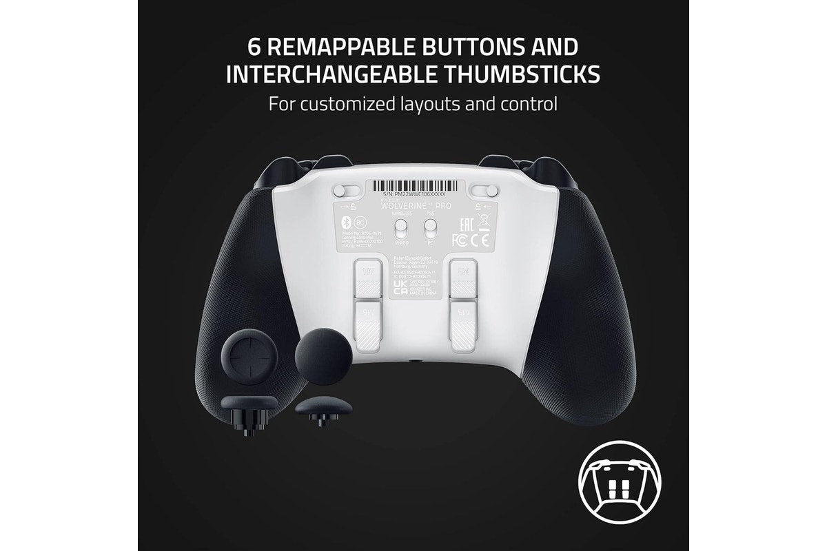 Razer Wolverine V2 Pro Wireless Gaming Controller for PS5 and PC - White