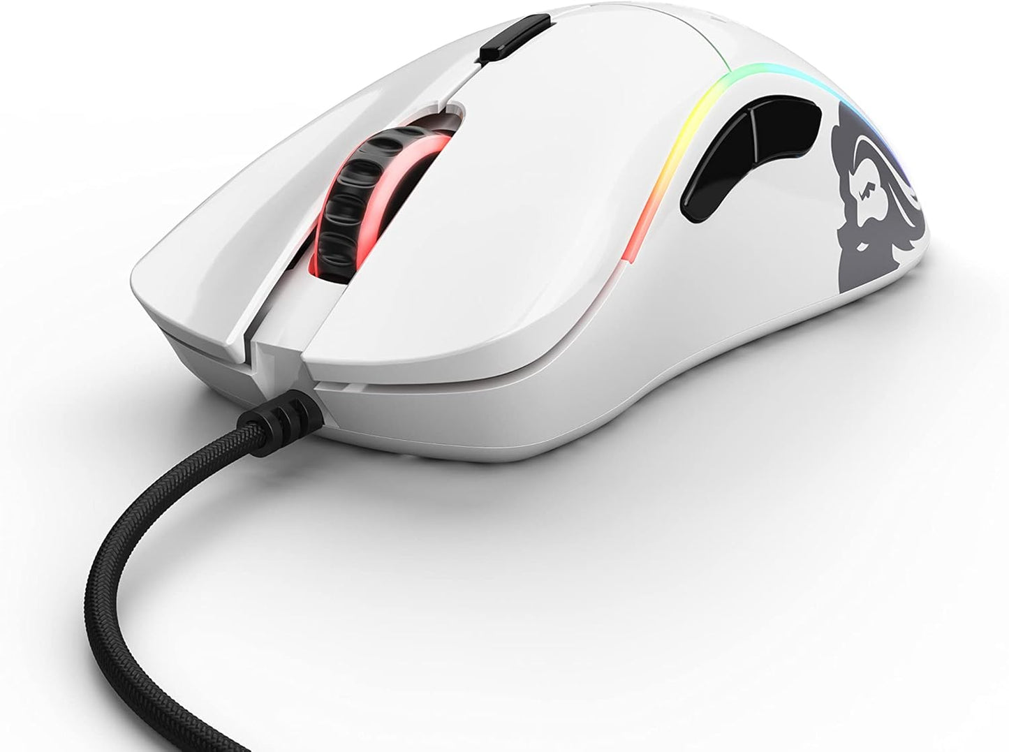 Glorious Model D Minus Wired Honeycomb RGB Gaming Mouse - Glossy White