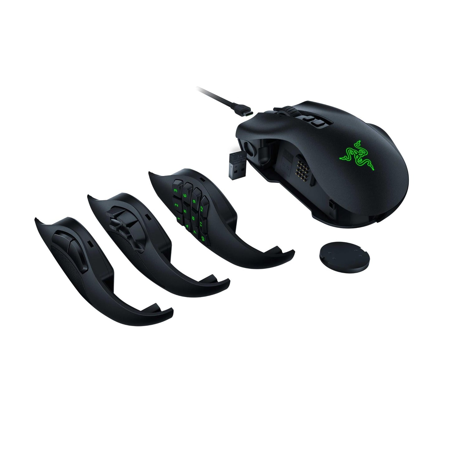 Razer Naga V2 Pro Modular Wireless MMO Gaming Mouse - Black