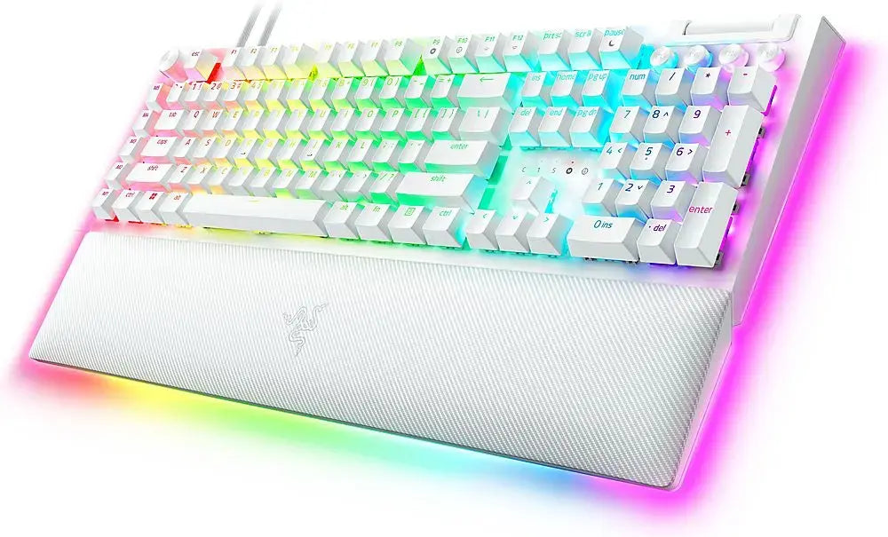 Razer BlackWidow V4 Pro Mechanical Gaming Keyboard RGB - Green Switch - White