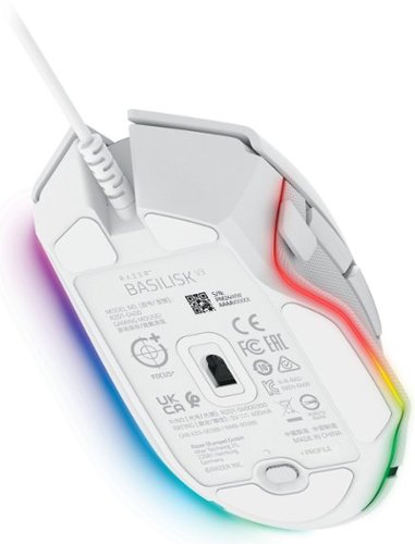 Razer Basilisk V3 Wired Ergonomic Gaming Mouse with Chroma RGB - White