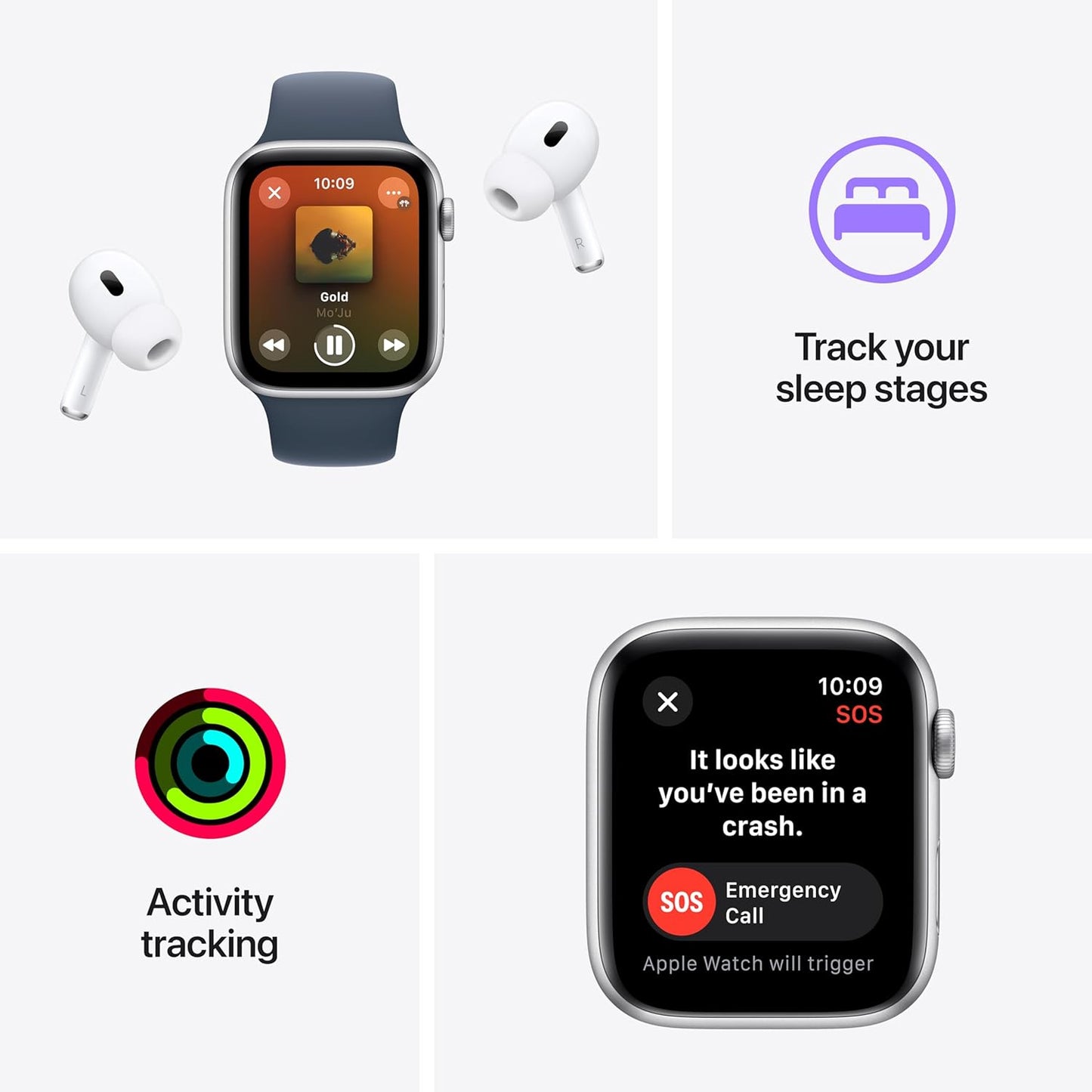 Apple Watch SE (2nd Generation)(40mm) - GPS + Cellular - Sport Band (S/M) – Starlight