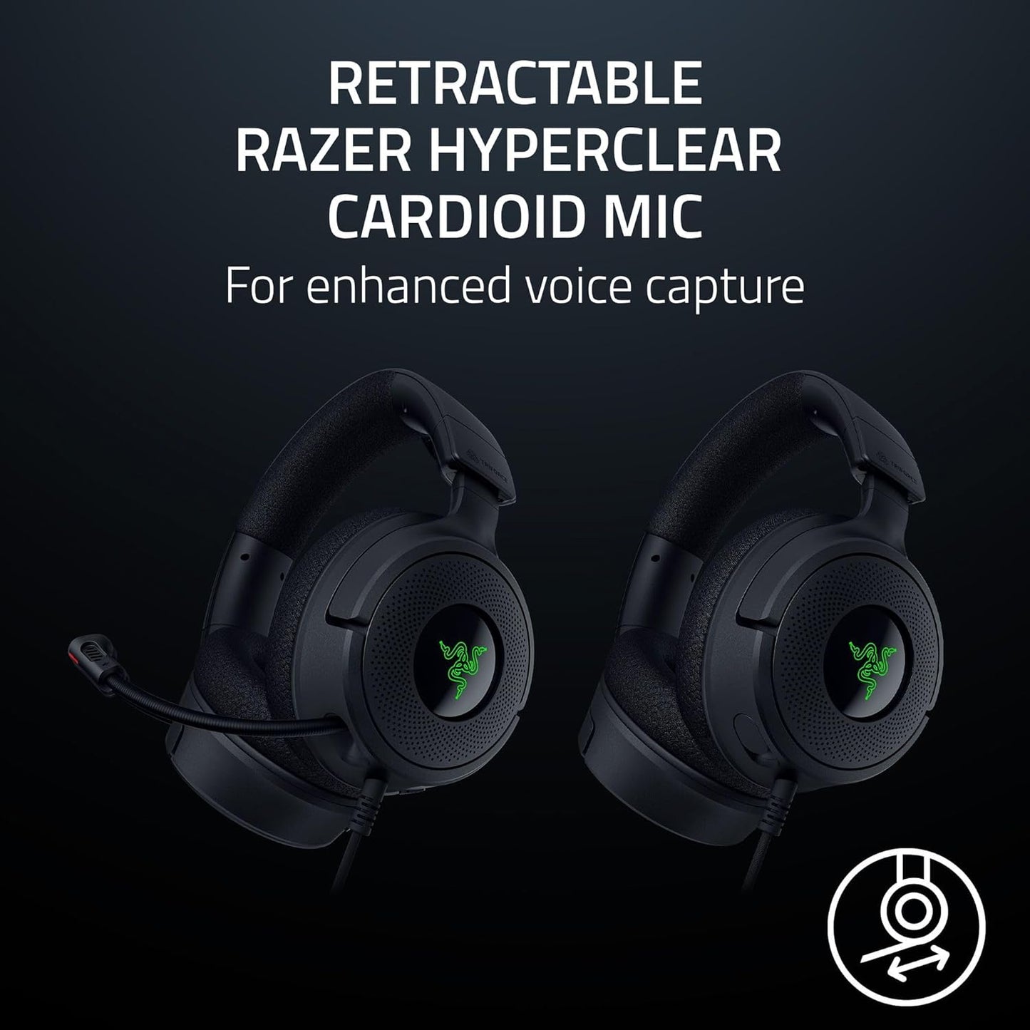 Razer Kraken V4 X Wired Gaming Headset with Chroma RGB - Black