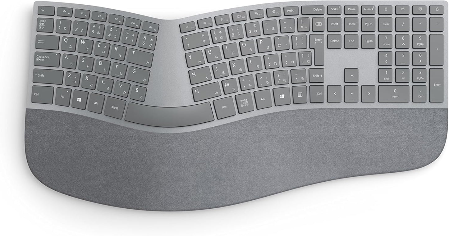 Microsoft Surface Ergonomic Wireless Keyboard (Japanese Keyboard Layout) - Grey