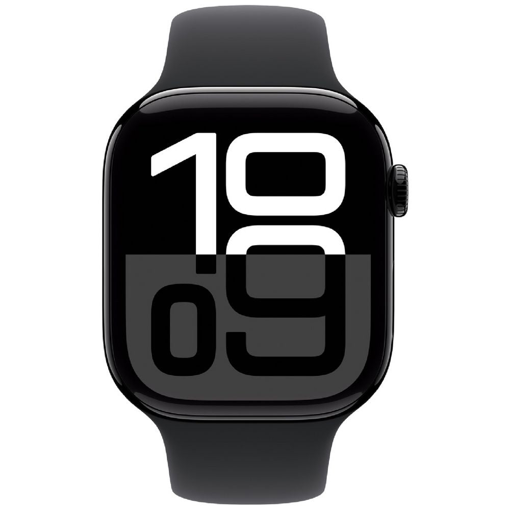 Apple Watch Series 10 GPS + Cellular (46mm) - Sport Band - Aluminium Case (M/L) - Jet Black
