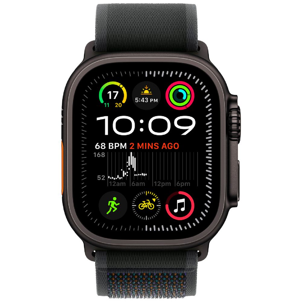 Apple Watch Ultra 2 (49mm) GPS + Cellular - Black Titanium Case - Black Trail Loop (M/L)