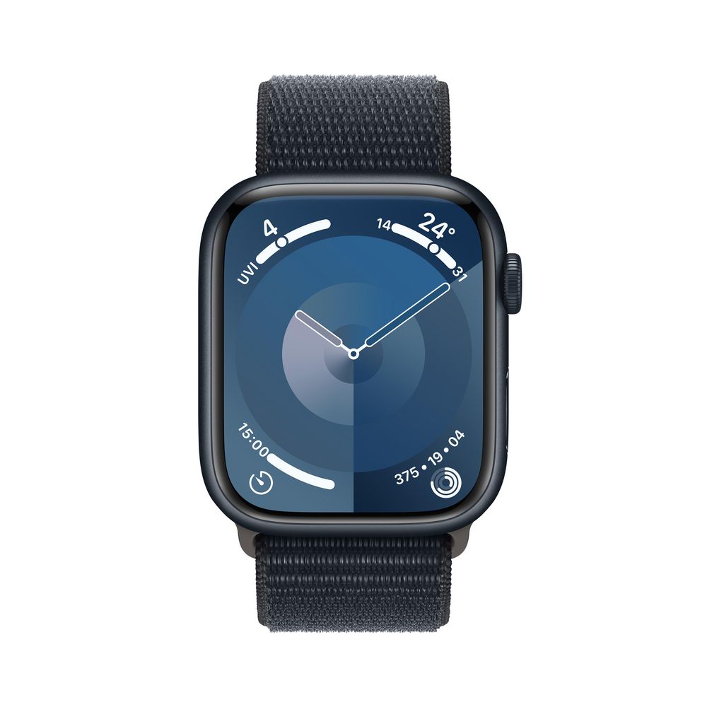 Apple Watch Series 9 GPS + Cellular (45mm) Aluminum Case - Sport Loop - Midnight