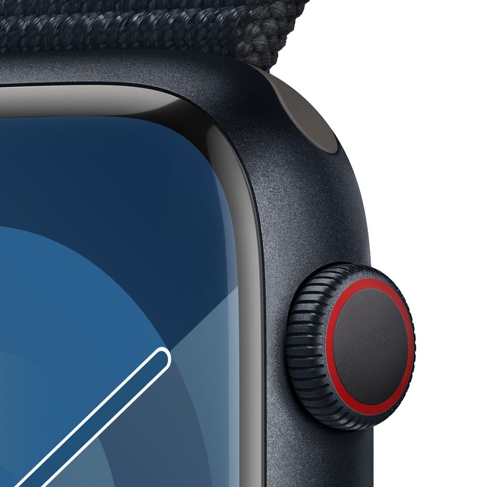 Apple Watch Series 9 GPS + Cellular (45mm) Aluminum Case - Sport Loop - Midnight