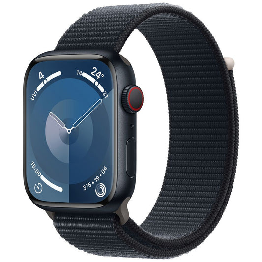 Apple Watch Series 9 GPS + Cellular (45mm) Aluminum Case - Sport Loop - Midnight