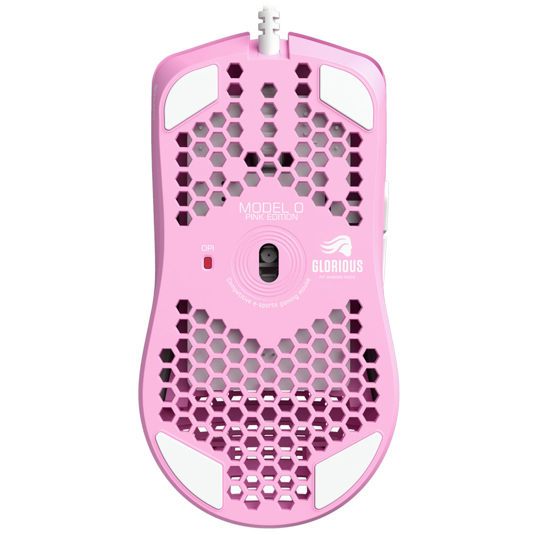 Glorious Model O Wired Honeycomb RGB Gaming Mouse - Matte Pink Special Edition