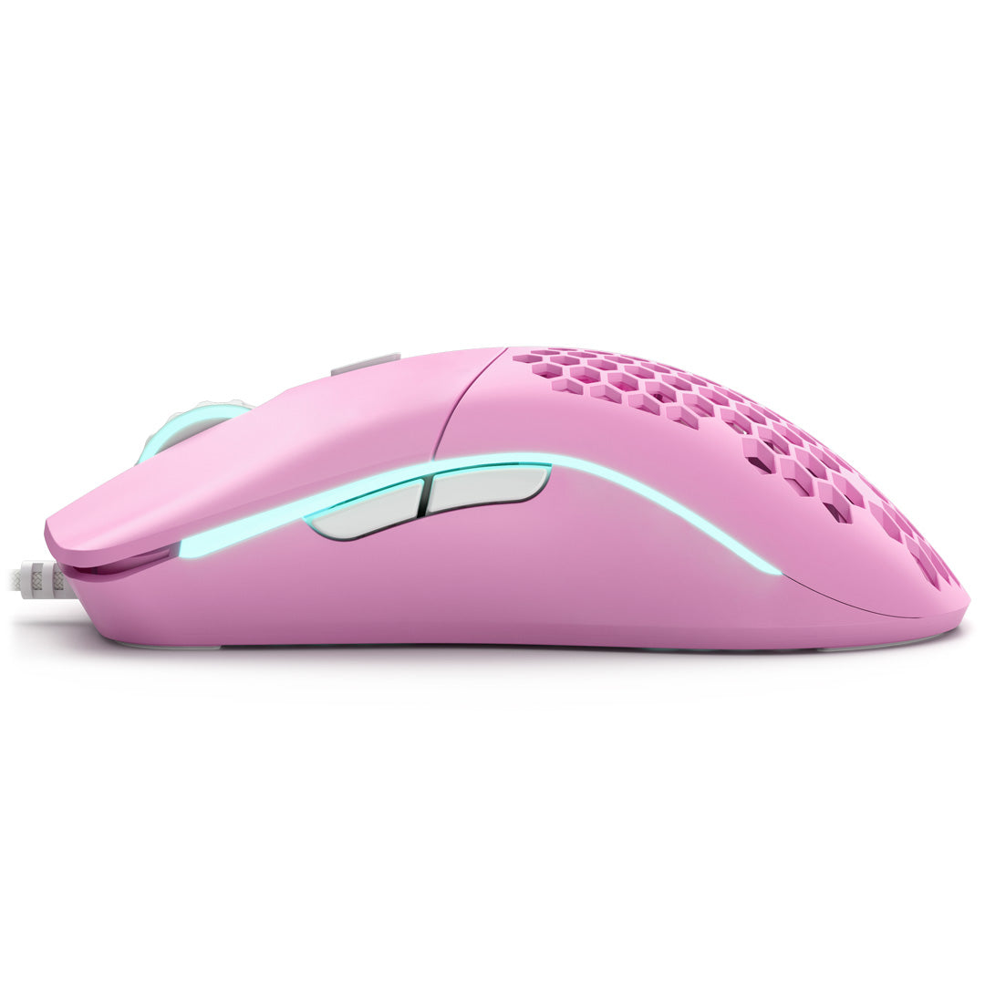 Glorious Model O Wired Honeycomb RGB Gaming Mouse - Matte Pink Special Edition