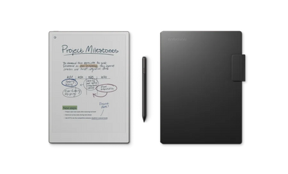 reMarkable Paper Pro 11.8" Tablet Bundle with Marker Plus and Black Leather Book Folio