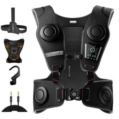 Woojer VEST 3 - Fortnite Edition Special Gamer Bundle - Wearable Haptic Vest for Immersive VR, Gaming & Music