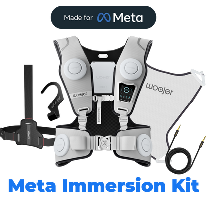 Woojer VEST 3 - Made for Meta Special Gamer Bundle - Wearable Haptic Vest for Immersive VR, Gaming & Music