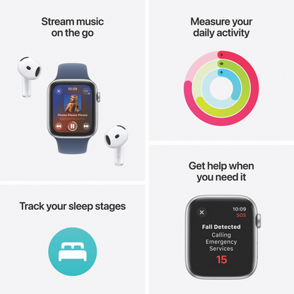 Apple Watch SE (2nd Generation)(44mm) - GPS + Cellular - Aluminium Case - Sport Band (M/L) - Midnight