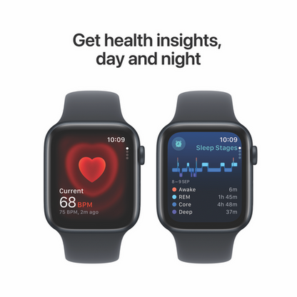 Apple Watch SE (2nd Generation)(44mm) - GPS + Cellular - Aluminium Case - Sport Band (M/L) - Midnight