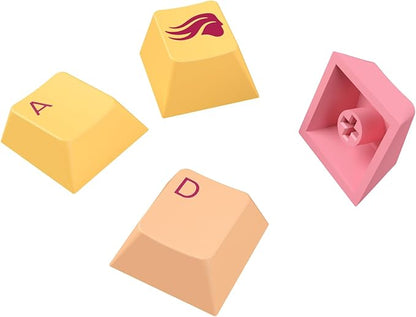 Glorious GPBT Dye Sublimated Keycaps - 114 Keycap Set  - Grapefruit