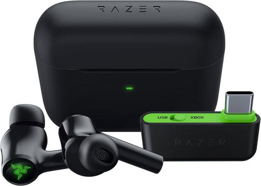 Razer Hammerhead HyperSpeed Wireless Noise Cancelling Gaming Earbuds - Multi-Platform - Black