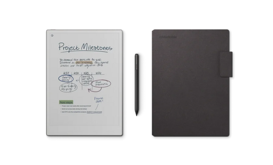 reMarkable Paper Pro 11.8" Tablet Bundle with Marker Plus and Basalt Mosaic Book Folio