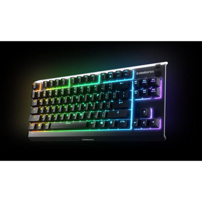 SteelSeries Apex 3 TKL Wired Membrane Whisper Quiet Switch Gaming Keyboard with RGB - Black
