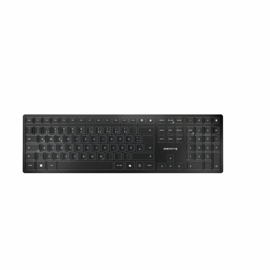 Cherry  KW 9100 Slim Wireless Rechargeable Keyboard - Black - Premium
