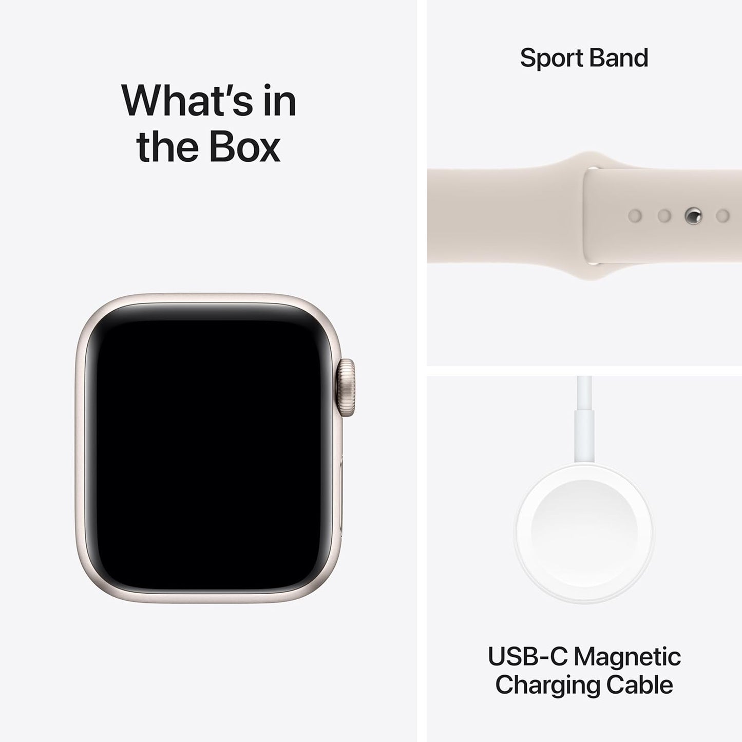 Apple Watch SE (2nd Generation)(40mm) - GPS + Cellular - Sport Band (S/M) – Starlight
