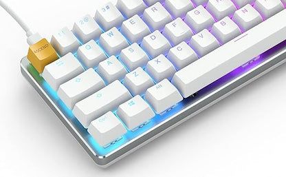 Glorious GMMK Compact 60% Wired Mechanical Gaming Keyboard - White Ice