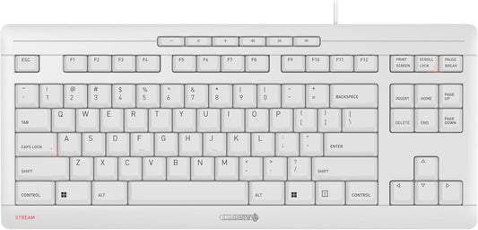 CHERRY Stream TKL Wired Compact Keyboard - White