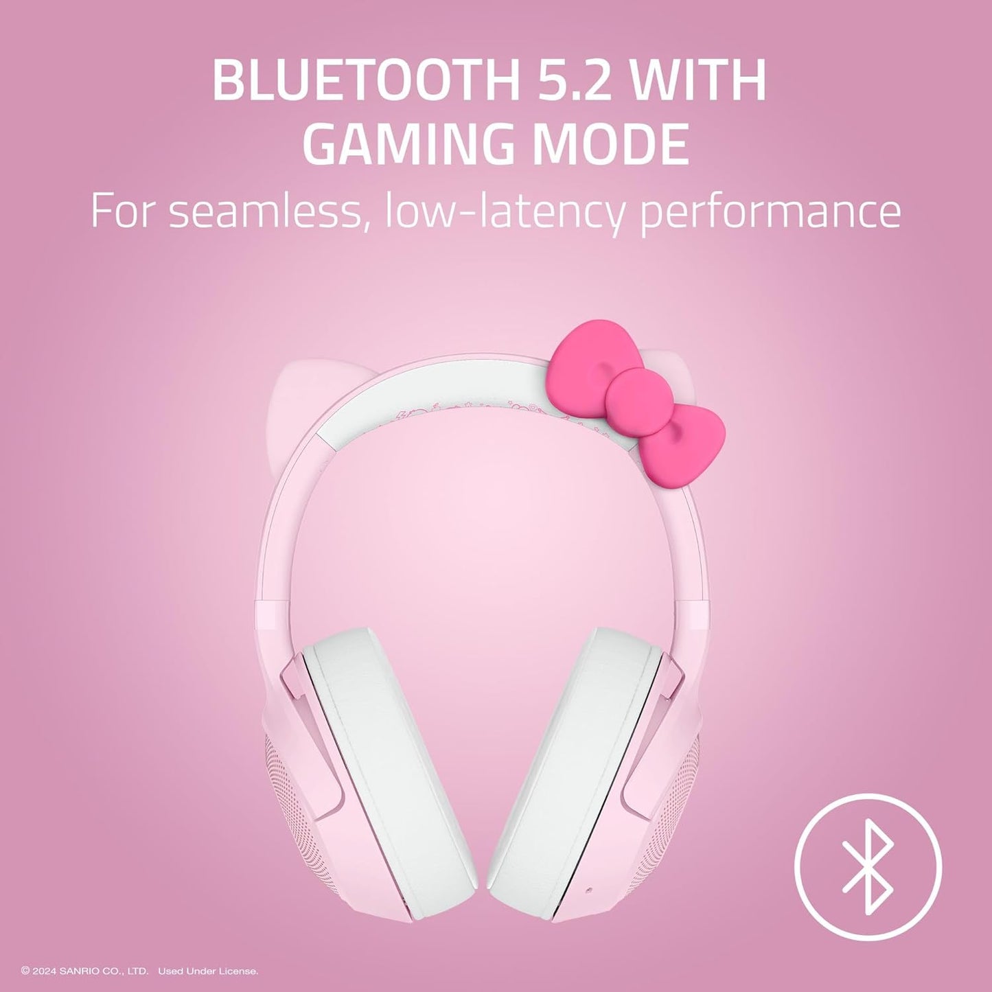 Razer Kraken Kitty V2 BT Wireless Headset - Hello Kitty and Friends Edition