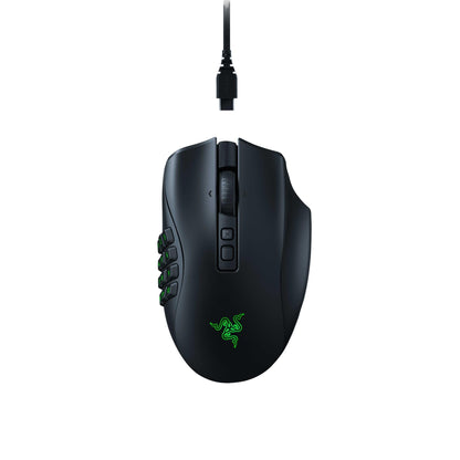 Razer Naga V2 Pro Modular Wireless MMO Gaming Mouse - Black