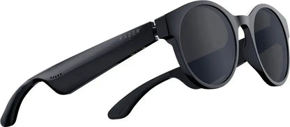 Razer Anzu Smart Glasses with Blue Light Filtering & Polarized Sunglass Lenses - Large Round Frame - Black