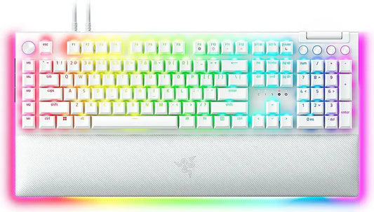 Razer BlackWidow V4 Pro Mechanical Gaming Keyboard RGB - Green Switch - White