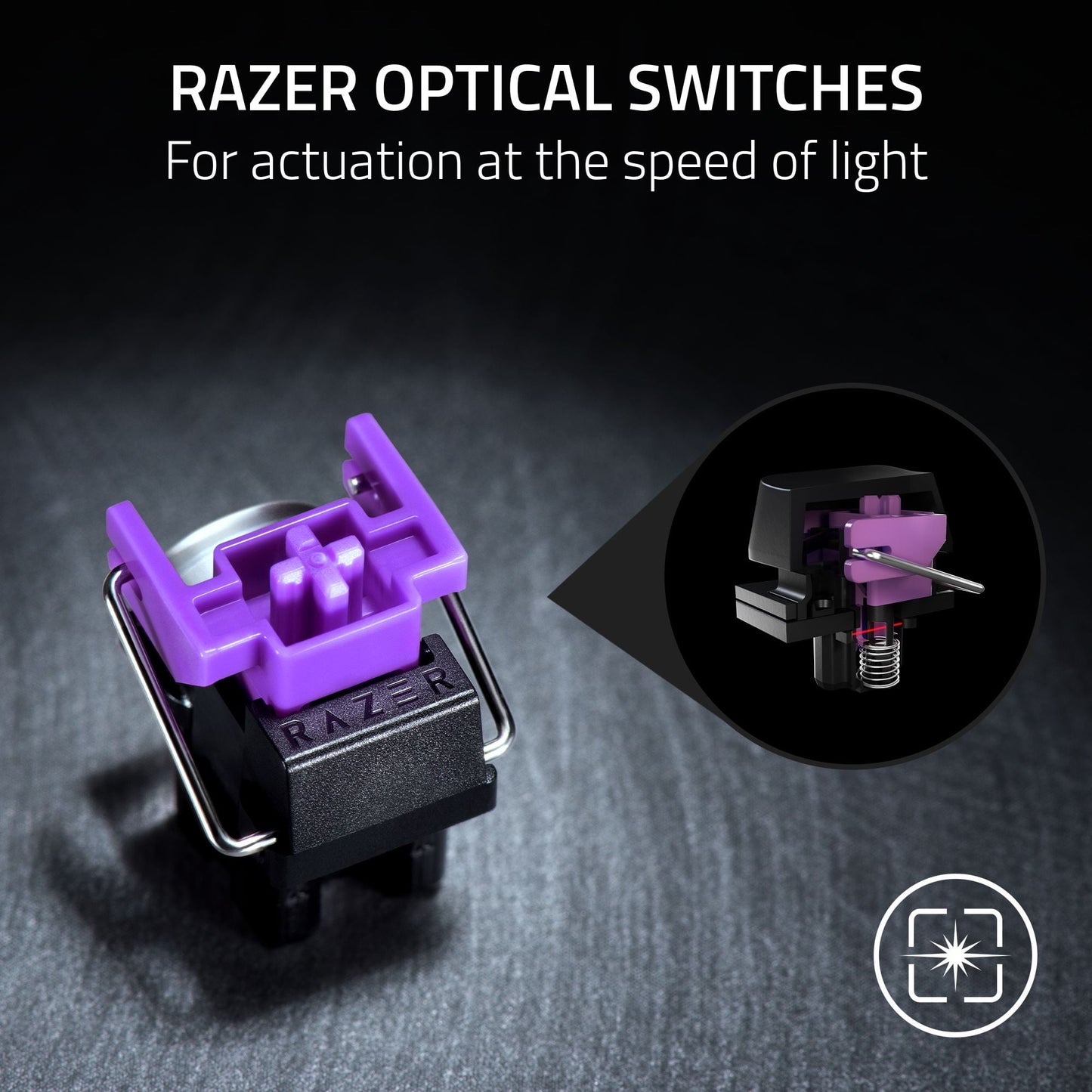 Razer Huntsman Mini 60% Gaming Keyboard - Quartz Pink