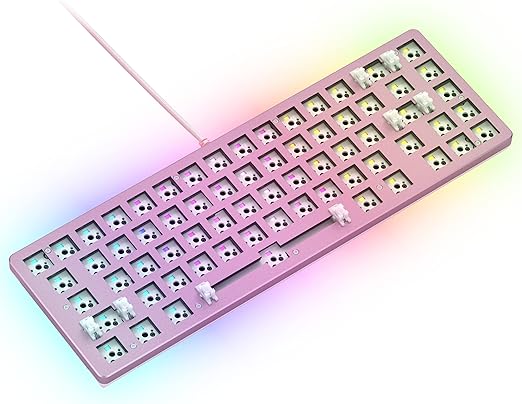 Glorious Custom Gaming Keyboard - GMMK 65% Percent Compact Barebone - Pink