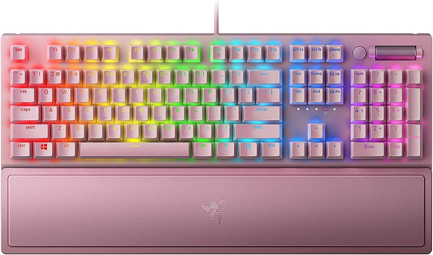 Razer BlackWidow V3 Mechanical Gaming Keyboard - Green Switch - Quartz / Pink