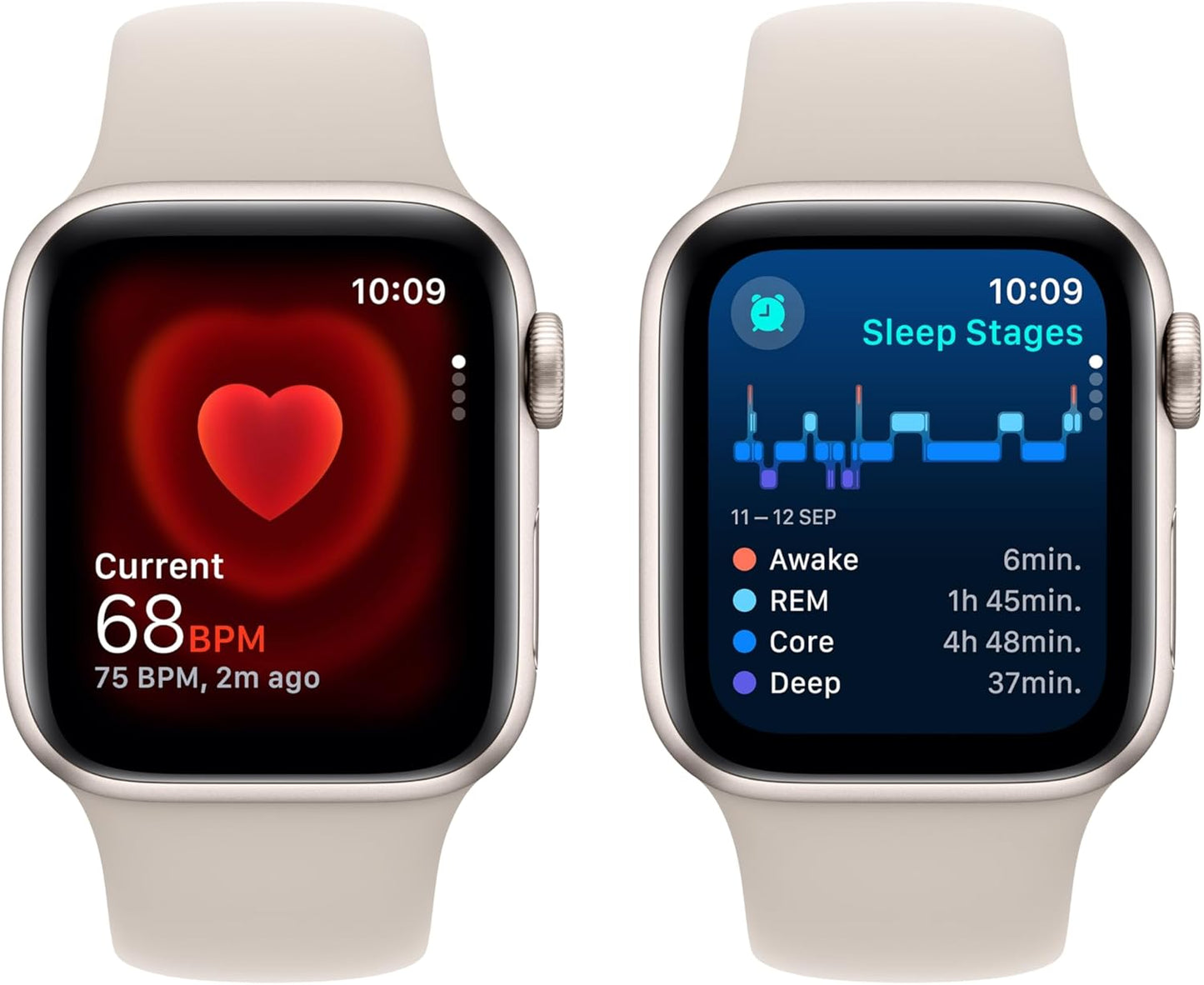 Apple Watch SE (2nd Generation)(40mm) - GPS + Cellular - Sport Band (S/M) – Starlight