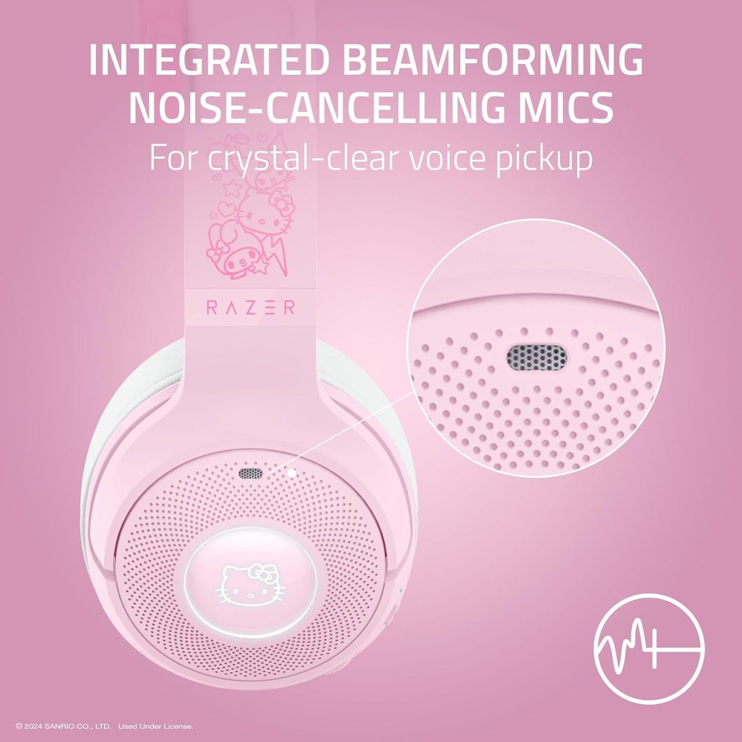 Razer Kraken Kitty V2 BT Wireless Headset - Hello Kitty and Friends Edition