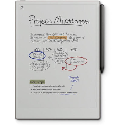 reMarkable Paper Pro 11.8" Tablet Bundle with Marker Plus and Black Leather Book Folio