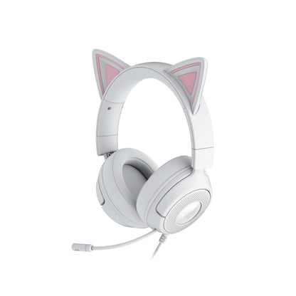 Razer Kraken Kitty V3 X Wired Gaming Headset (with Kitty Ears) - White