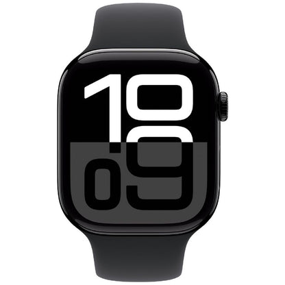 Apple Watch Series 10 GPS + Cellular (46mm) - Sport Band - Aluminium Case (M/L) - Jet Black