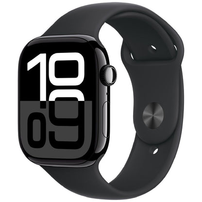 Apple Watch Series 10 GPS + Cellular (46mm) - Sport Band - Aluminium Case (M/L) - Jet Black